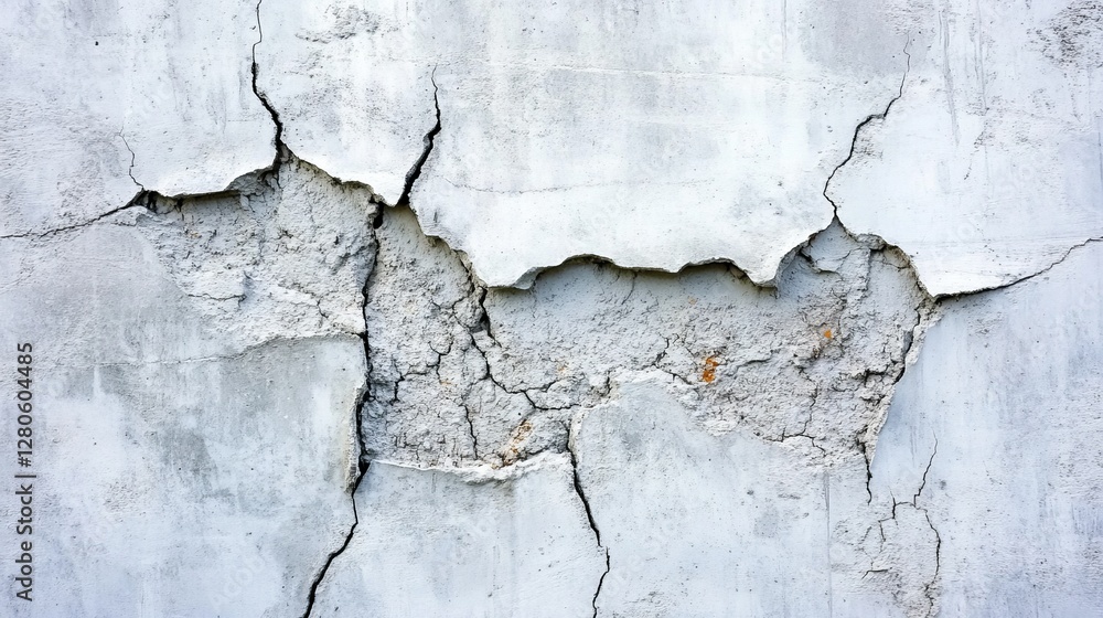 Cracked concrete, grey texture, weathered wall, rough surface, distressed backdrop Cracked concrete, grey texture, weathered wall, rough surface, distressed backdrop
