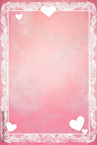 Abstract lace borders flower accents background poster template