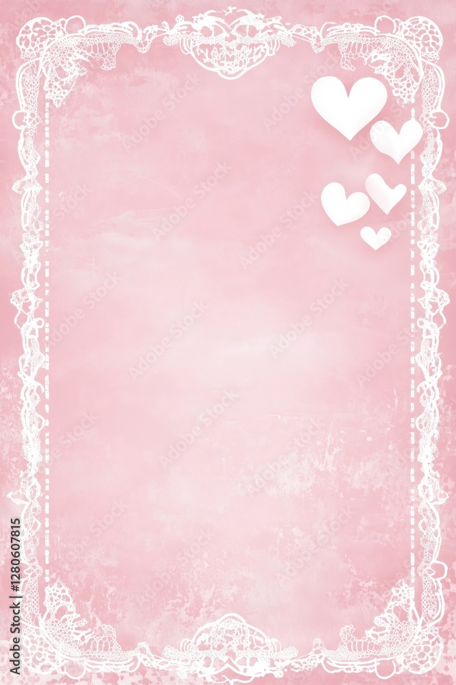 Abstract lace borders flower accents background poster template Abstract lace borders flower accents background poster template