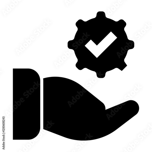 Responsibility Vector Glyph Icon Design