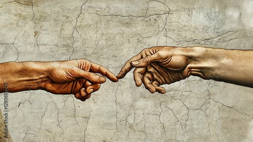 The Creation of Adam: Renaissance Art, Divine Touch,  Humanity's Connection