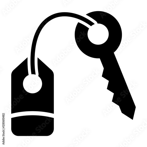 Room key Vector Glyph Icon Design