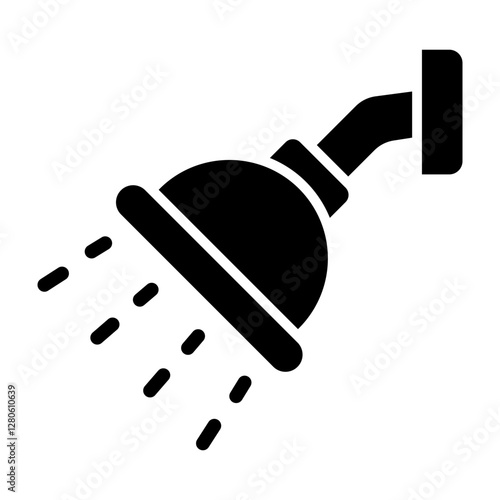 Shower Vector Glyph Icon Design