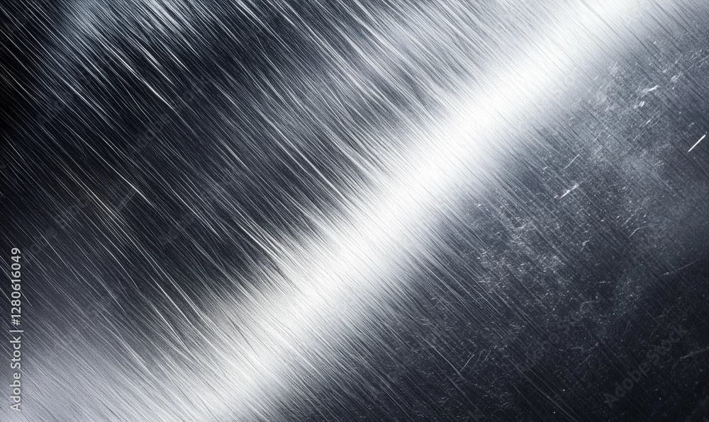 Brushed metal texture with light reflection. Brushed metal texture with light reflection.