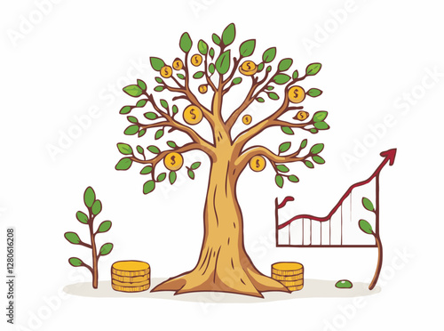 Diversifying Wealth: Money Tree and Investment Graphs