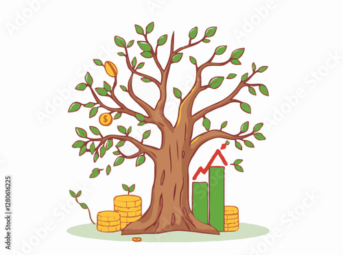 Diversifying Wealth: Money Tree and Investment Graphs