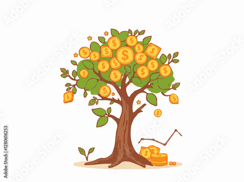 Diversifying Wealth: Money Tree and Investment Graphs