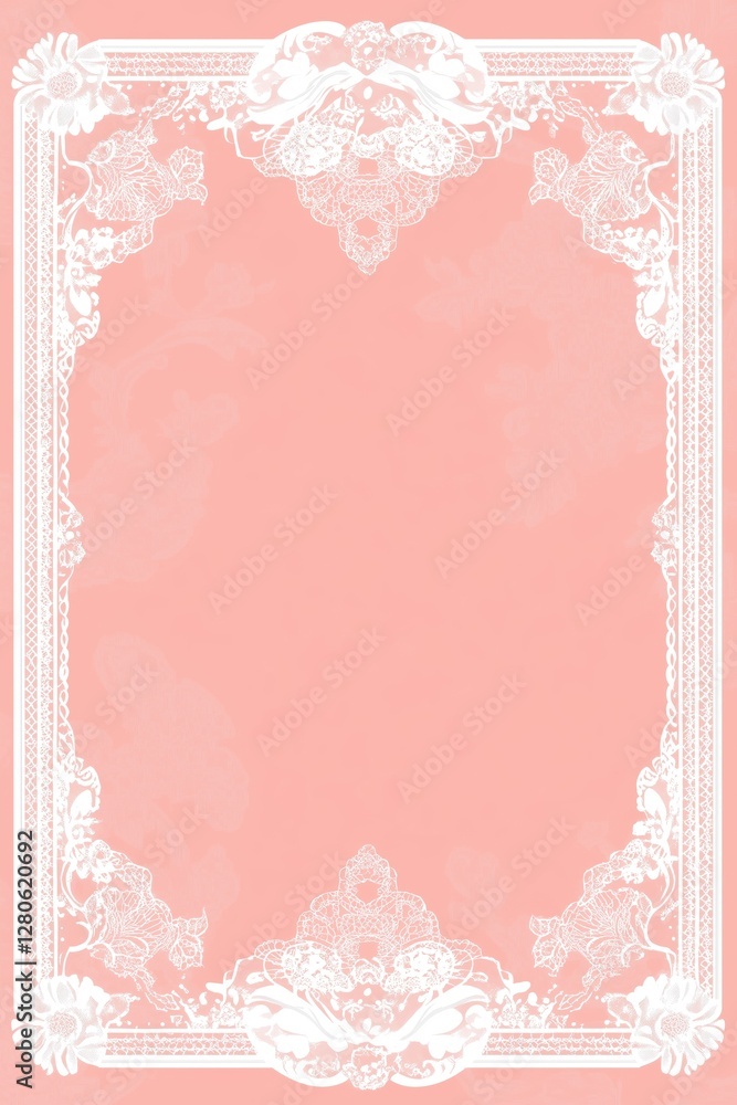 Abstract lace borders flower accents background poster template Abstract lace borders flower accents background poster template