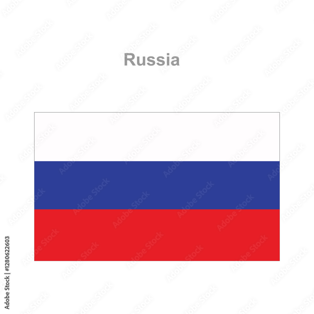 Fototapeta premium Russia flag. Vector illustration of the national flag