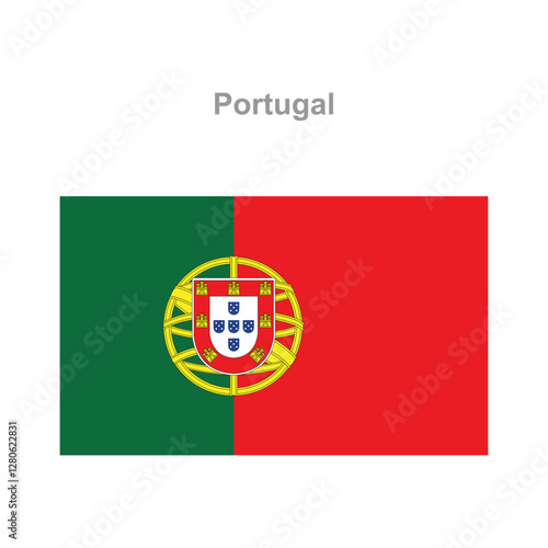 Portugal flag. Vector illustration of the national flag Free Download Portugal flag. Vector illustration of the national flag - GFXLoad