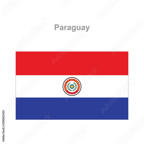 Paraguay flag. Vector illustration of the national flag