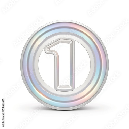 Free Download Number one symbol with rainbow colors and shiny background - GFXLoad