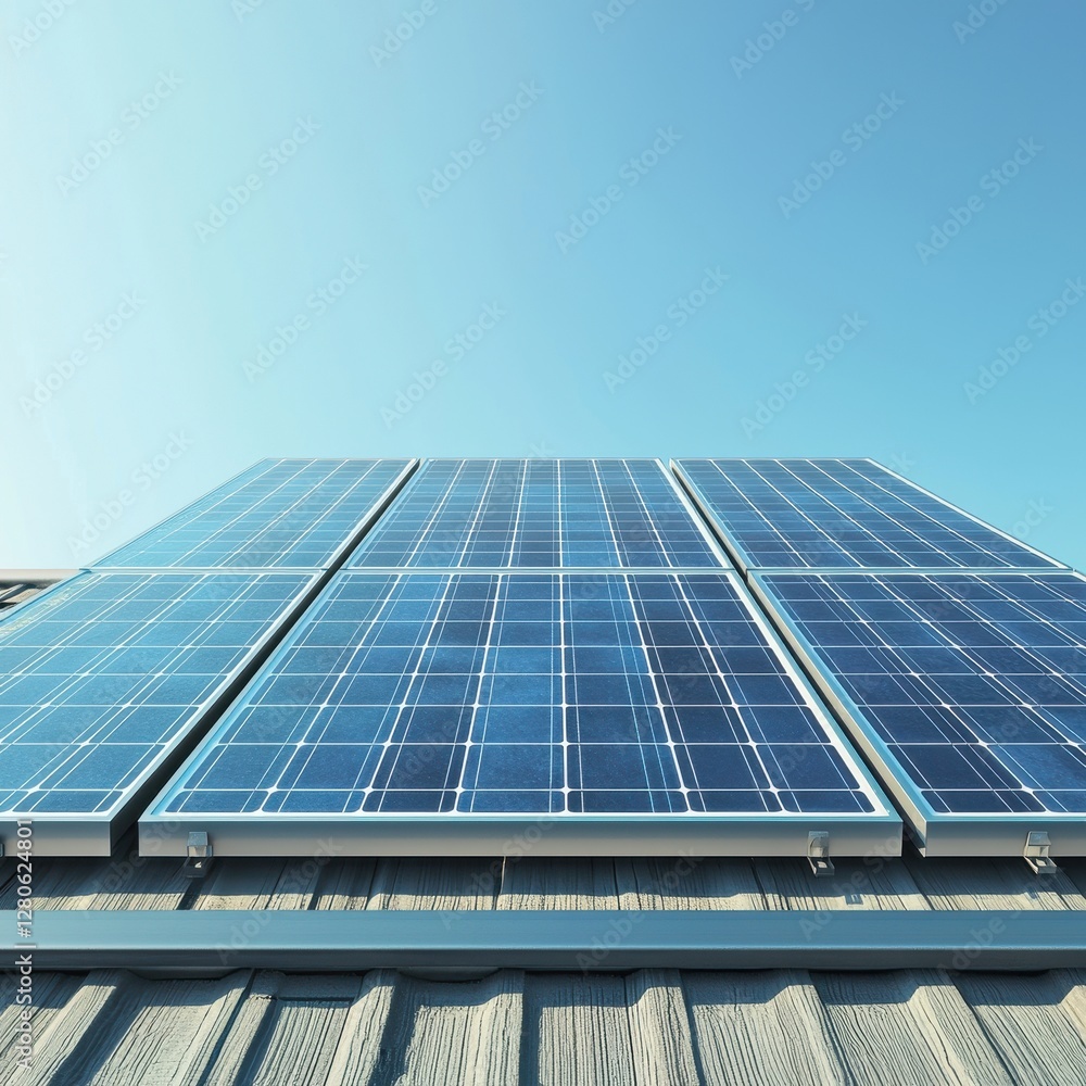 Residential Solar Panel Installation on Roof Clean Energy Alternative Power Source Residential Solar Panel Installation on Roof Clean Energy Alternative Power Source