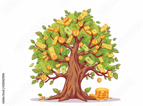 Money Tree Concept for Financial Success
