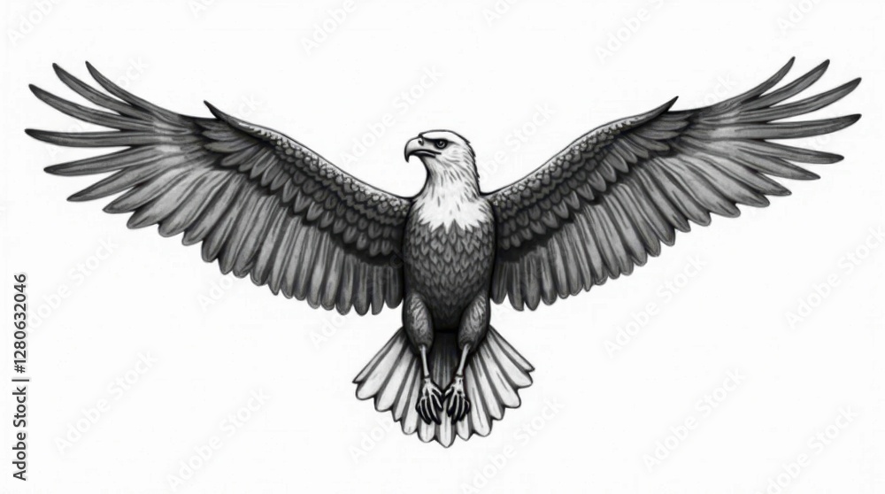 Obraz premium Eagle Ink Sketch