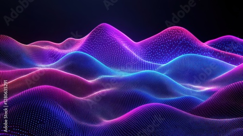 Vibrant holographic waves of light showcase a dynamic display of color and movement in a high-quality visual experience