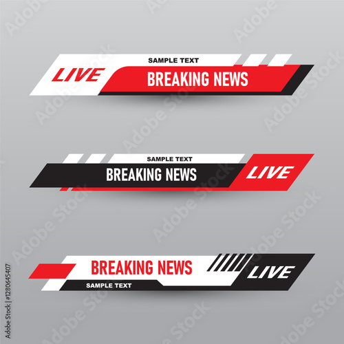 Set banners and lower thirds for banner Bars. Sport News. Streaming Video