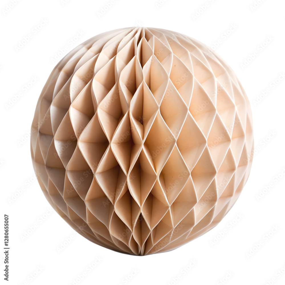 Honeycomb Paper Decorative Ball isolated on transparent background Honeycomb Paper Decorative Ball isolated on transparent background