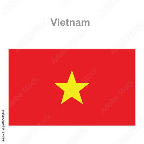Vietnam flag. Vector illustration of the national flag