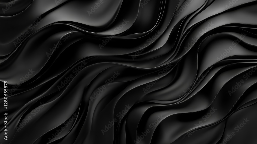 Abstract Black Waves: A Symphony of Darkness and Smooth Curves Abstract Black Waves: A Symphony of Darkness and Smooth Curves