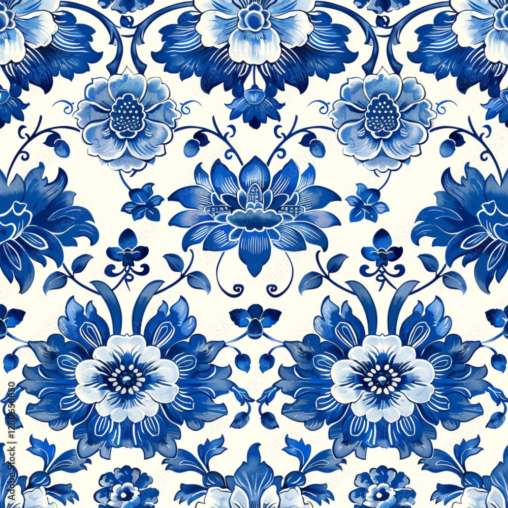 Chinese Porcelain seamless pattern Chinese Porcelain seamless pattern