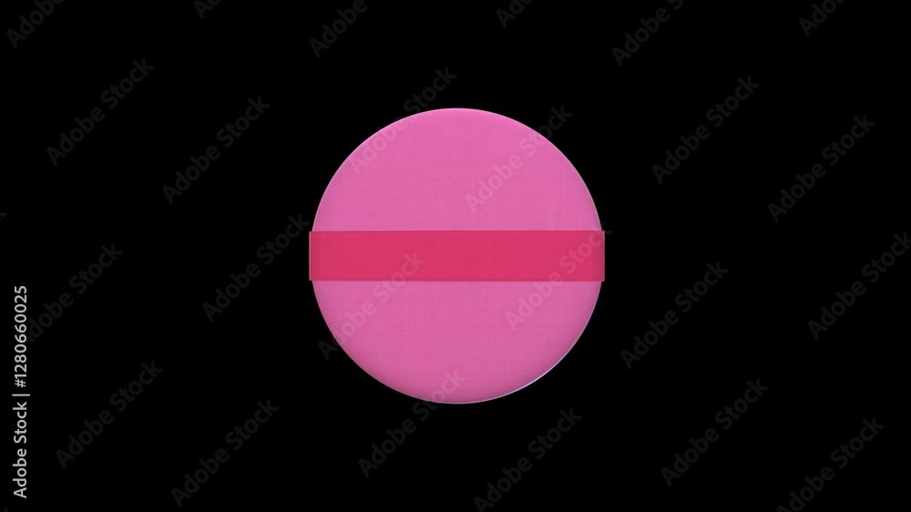 Makeup Puff Rotating on a Transparent Background. Seamless Loop. Beauty Blender. 4K Makeup Puff Rotating on a Transparent Background. Seamless Loop. Beauty Blender. 4K