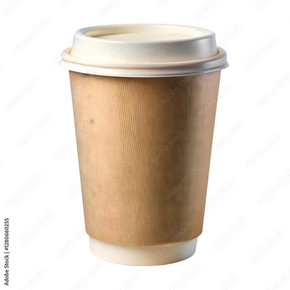 Paper coffee cup isolated on transparent background Paper coffee cup isolated on transparent background