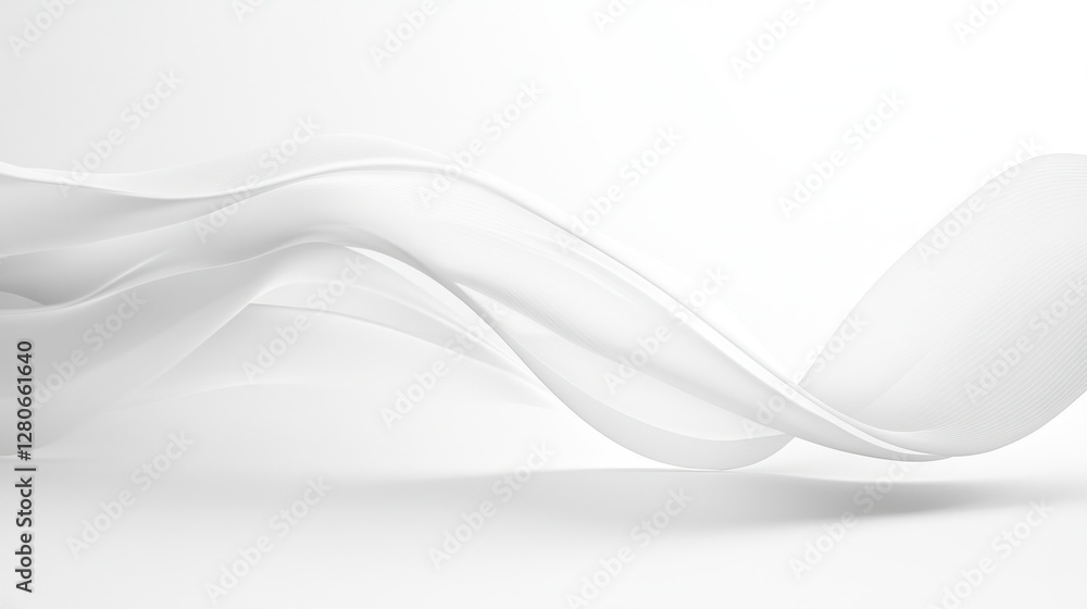 A delicate and fluid white wave gracefully flowing across a soft, bright background, evoking a sense of calm and elegance. A delicate and fluid white wave gracefully flowing across a soft, bright background, evoking a sense of calm and elegance.