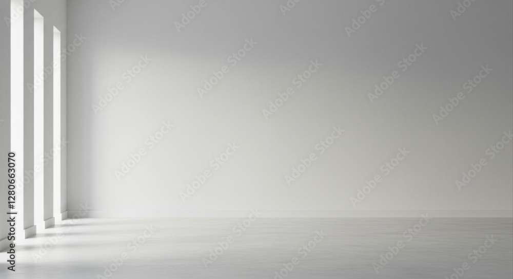 Obraz premium Modern empty room with bright light.