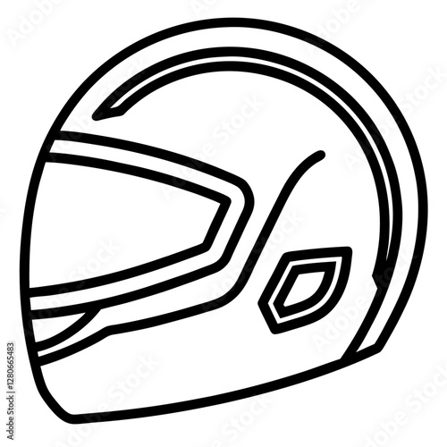 Helmet Silhouette Vector Icon – Ideal for Construction & Biker Designs.