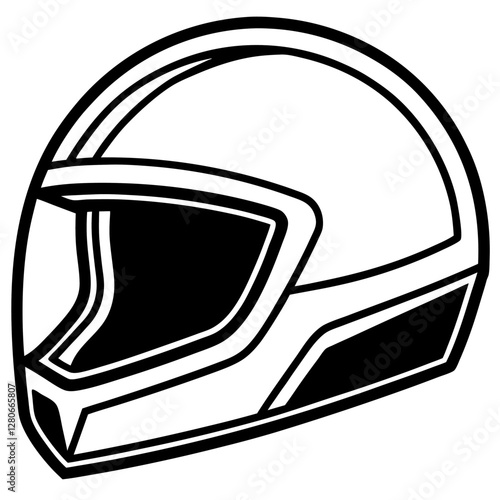 Helmet Silhouette Vector Icon – Ideal for Construction & Biker Designs.