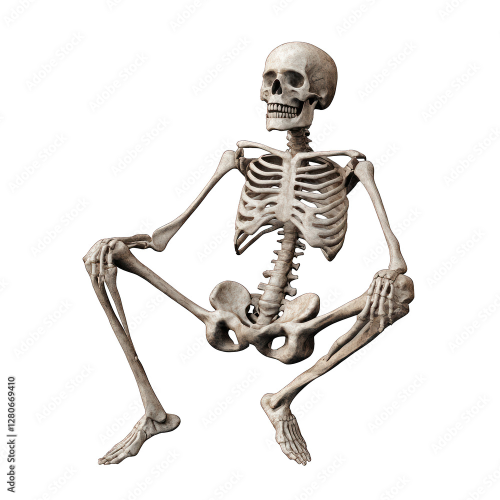 Ghostly skeletal remains isolated on transparent background Ghostly skeletal remains isolated on transparent background