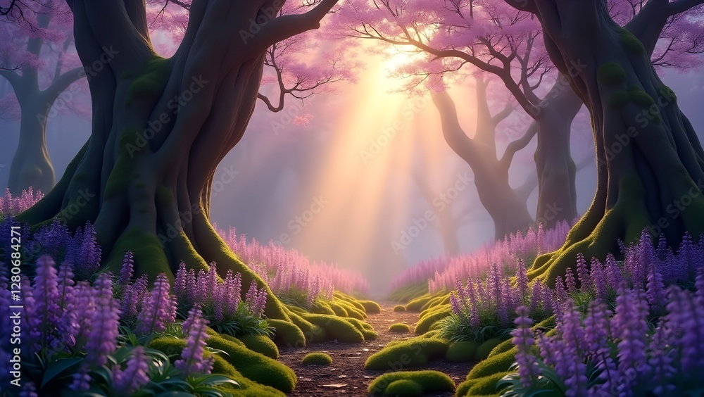 Fototapeta premium Serene Purple Forest