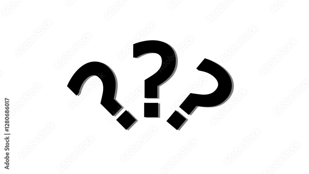 Technology question mark icon animation . Technology question mark icon animation .