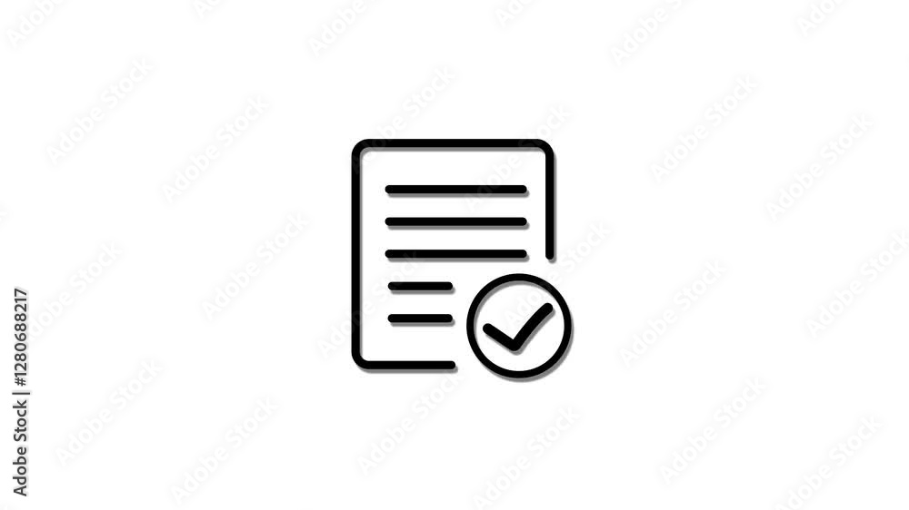 Clipboard, Check mark and Checklist icon animation . Clipboard, Check mark and Checklist icon animation .