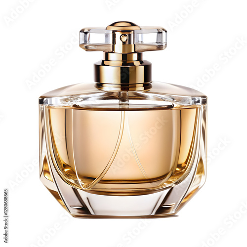 Luxury perfume bottle isolated on transparent background 