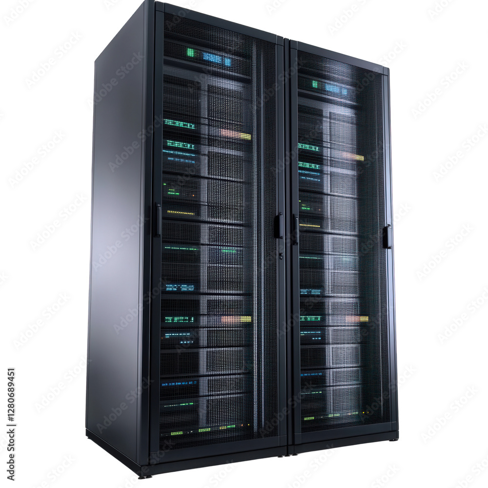 Black computer room database chassis Black computer room database chassis