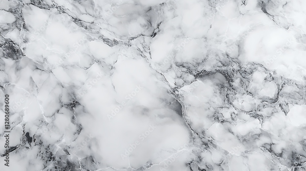 Fototapeta premium Elegant white and gray marble texture, showcasing intricate veining and subtle color variations for sophisticated design applications
