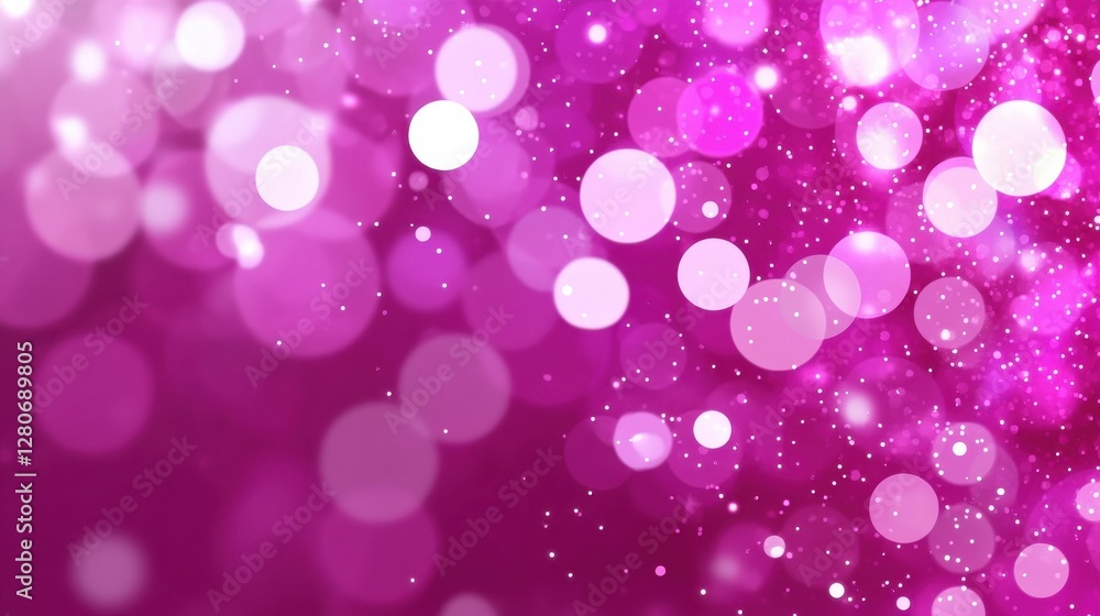 A vibrant pink background adorned with shimmering circles, creating a dreamy and festive atmosphere. A vibrant pink background adorned with shimmering circles, creating a dreamy and festive atmosphere.