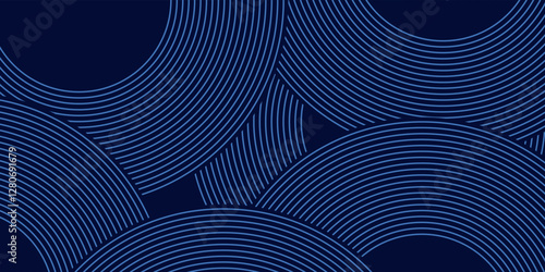 abstract dark background with glowing lines circles