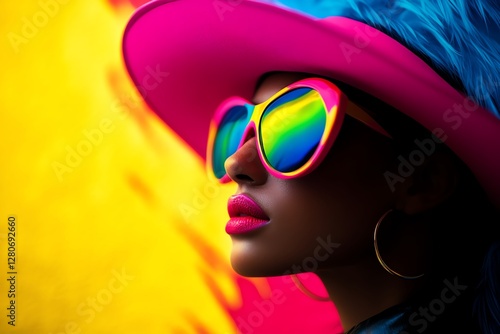 Vibrant fashion accessories with colorful flair.