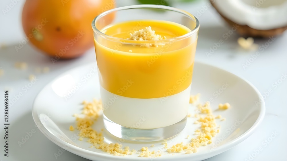 Layered Mango Yogurt Dessert with Crumble Topping Layered Mango Yogurt Dessert with Crumble Topping