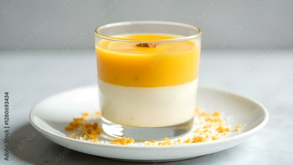 Layered Mango Yogurt Dessert with Crumble Topping Layered Mango Yogurt Dessert with Crumble Topping