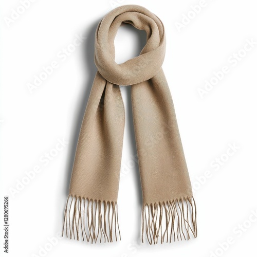 Elegant Wool Scarf with Fringes for Winter Fashion and Cozy Warmth against Cold Weather Accessory photo