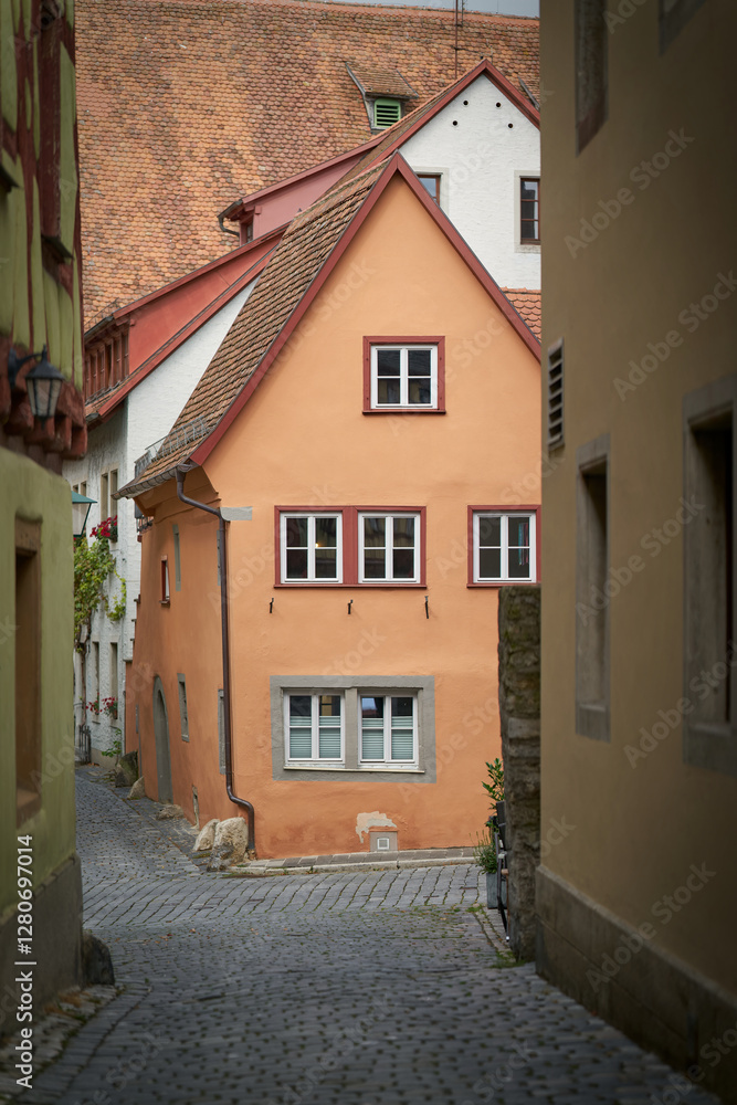 Fototapeta premium Wohnhaus von Papst Franziskus während seiner Zeit in Rothenburg ob der Tauber in Deutschland im Jahr 1986