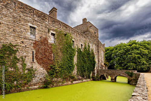 Schilderij op canvas The Castle of Pirou in the Normandy of France