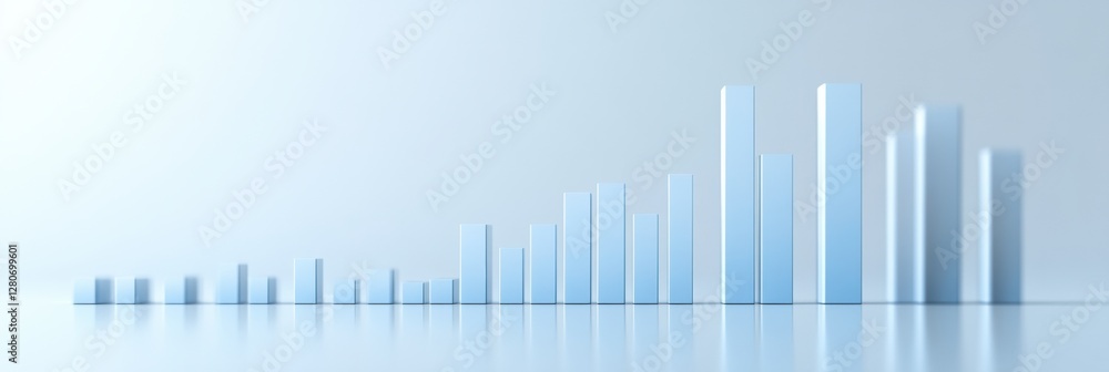 Corporate growth visualization with before and after sales data representing low sales and exponential increase in performance. Generative AI Corporate growth visualization with before and after sales data representing low sales and exponential increase in performance. Generative AI