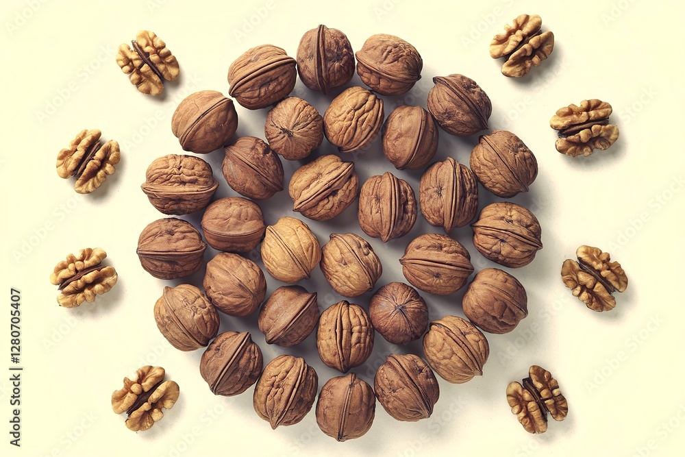 A photo of whole walnuts A photo of whole walnuts