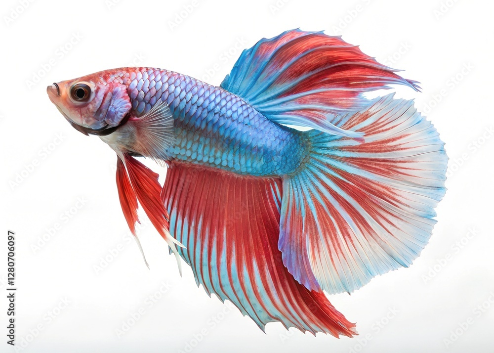 Fototapeta premium aquarium fish cockerel, isolated on background