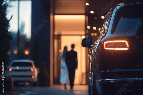 Wallpaper Mural close-up of luxury car is parked near hotel entrance  Torontodigital.ca